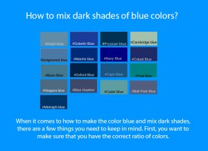 How to mix dark shades of blue colors