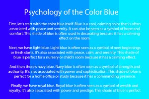 Psychology of the Color Blue