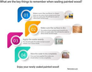 What are the key things to remember when sealing painted wood