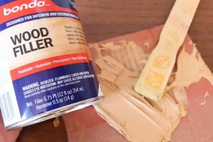 Wood putty, also known as Bondo wood filler