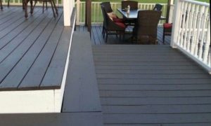 A black stain Deck