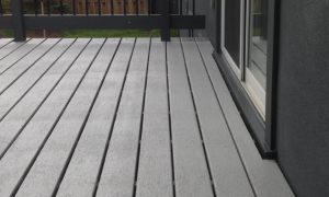 A gray wash deck