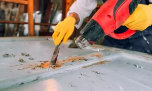 How to Remove the Peeling Paint from the Deck by using a Heat Gun?