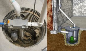 Use a sump pump to remove water from the basement