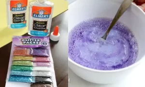 Mix the glitter and glue together