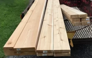 The type of wood deck
