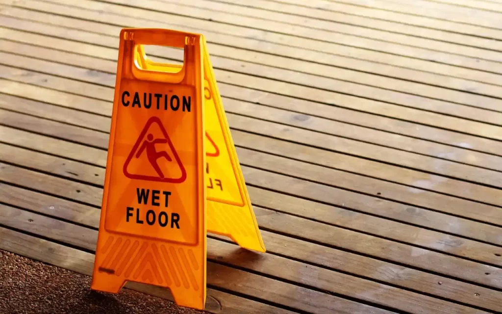 Slip-and-Fall Hazards use when you're building a deck in the rain
